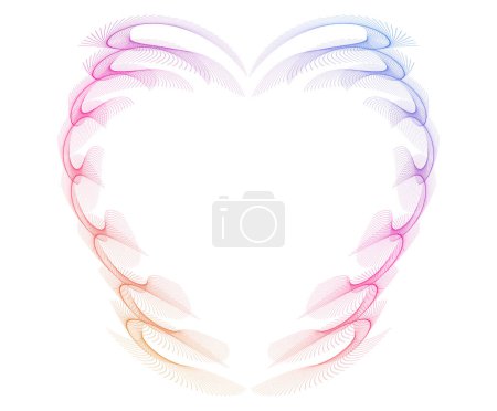Foto de Corazones geométricos, boda arco lineal logos vector iconos o logotipos, diseño gráfico elementos de estilo moderno, cuidado del amor - Imagen libre de derechos