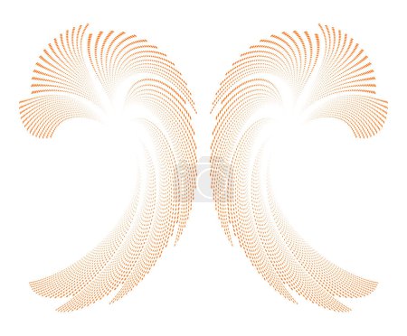 Foto de Alas arcoíris logos iconos o logotipos, diseño gráfico elementos de estilo moderno, brillo banda ondulada tema de amor. Ilustración vectorial EPS 10 alas de ángel o mariposas estilo aislado para boda - Imagen libre de derechos