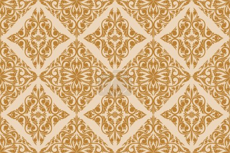 Illustration for Retro decorative ornate floral seamless pattern - Royalty Free Image
