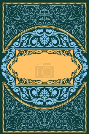 Photo for Decorative ornate retro floral blank card - Royalty Free Image