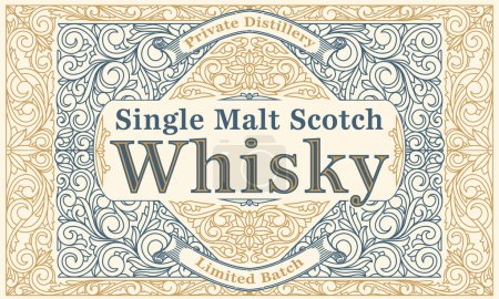 Photo for Scotch whisky - ornate vintage decorative label - Royalty Free Image