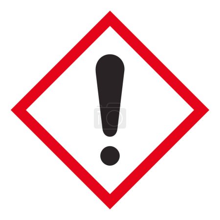 Illustration for Exclamation point. GHS label. Hazard warning sign. - Royalty Free Image