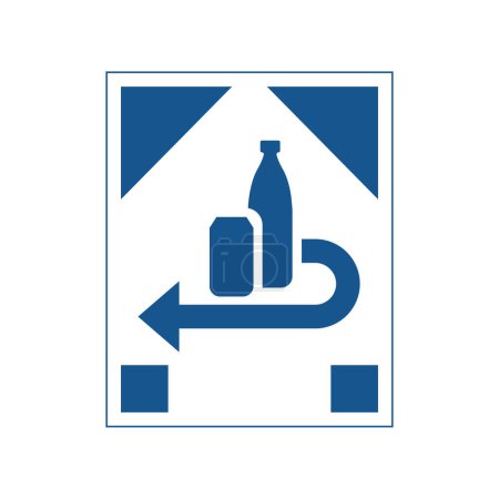 Illustration for Bottle recycling icon. Flat icon. - Royalty Free Image