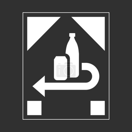Illustration for Bottle recycling icon. Flat icon. - Royalty Free Image