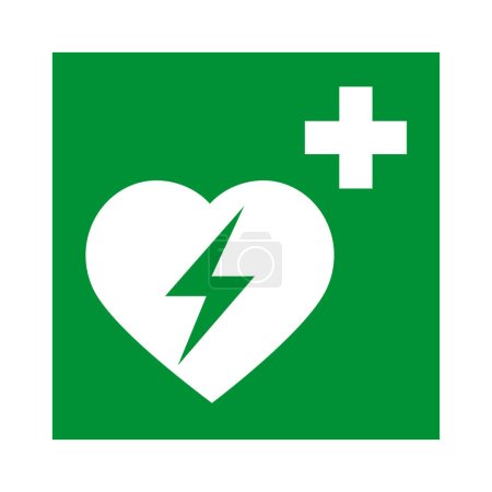 Aed emergency defibrillator aed icon. Automated external defibrillator.