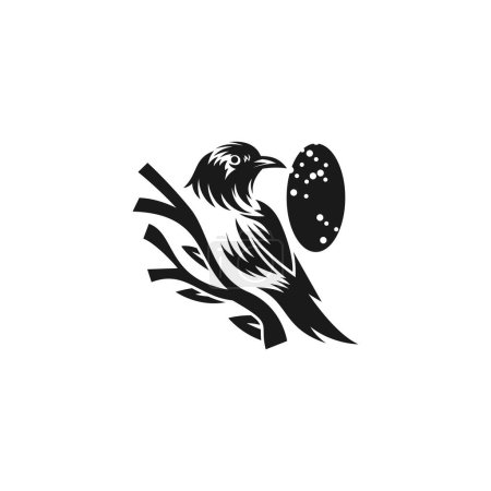 Silhouette bird logo design vector
