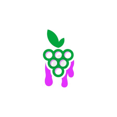  Logo du raisin Vecteur d'élément de conception d'emballage et de conception d'icône