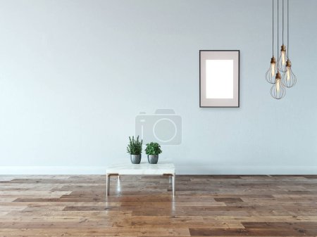 Photo for Modern bright interior. 3D illustration - Royalty Free Image