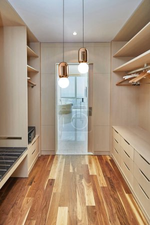 Foto de Wardrobe cabinet interior design for home office and hotel - Imagen libre de derechos