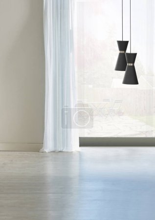 Foto de Pared gris y diseño de interiores para el hogar, oficina, hotel y dormitorio - Imagen libre de derechos