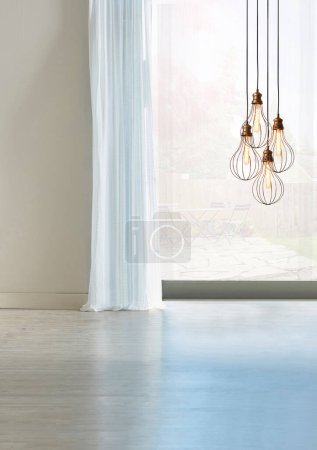 Foto de Pared gris y diseño de interiores para el hogar, oficina, hotel y dormitorio - Imagen libre de derechos