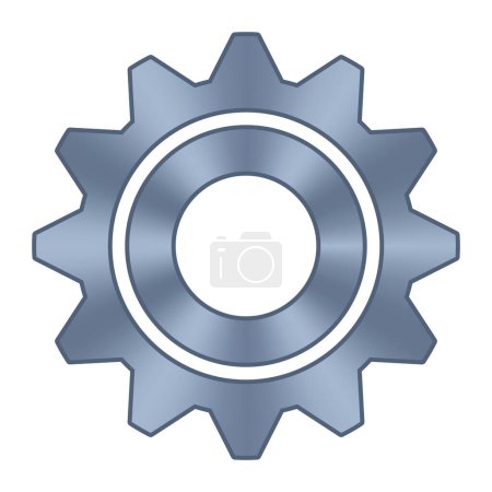 Téléchargez les illustrations : Gear wheel. Metal cogwheel. Gear setting icon. Machine gear icon. Industrial icon. Vector illustration - en licence libre de droit