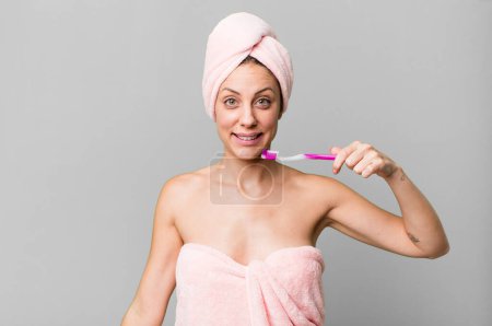 Photo for Young pretty woman with a toothbrush - Royalty Free Image