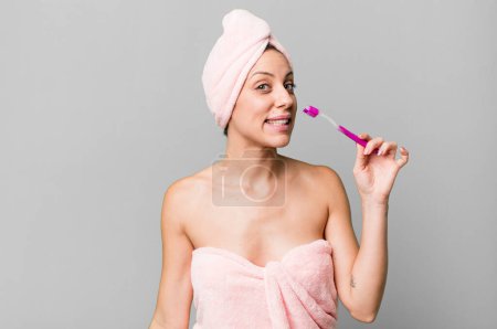 Photo for Young pretty woman with a toothbrush - Royalty Free Image
