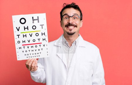 Photo for Adult man optical vision test concept - Royalty Free Image