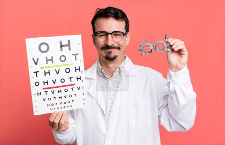 Téléchargez les photos : Adult man optical vision test concept - en image libre de droit