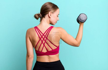 Photo for Blonde pretty young caucasian woman fitness concept - Royalty Free Image