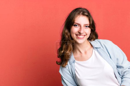 Photo for Caucasian pretty blonde woman with a copy space to place your concept - Royalty Free Image
