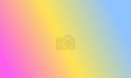 Téléchargez les photos : Design simple dégradé bleu, jaune et rose couleur fond d'illustration très cool - en image libre de droit