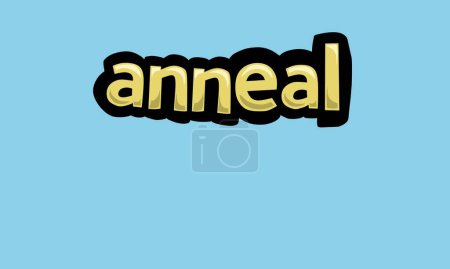 Illustration for ANNEAL writing vector design on a blue background very simple and very cool - Royalty Free Image