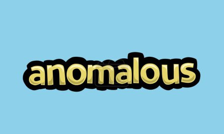 Illustration for ANOMALOUS writing vector design on a blue background very simple and very cool - Royalty Free Image