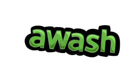 Ilustración de White screen animation video written AWASH very cool and very simple - Imagen libre de derechos