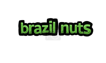 Ilustración de White screen animation video written BRAZIL NUTS very cool and very simple - Imagen libre de derechos