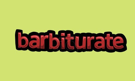 Illustration for Barbiturate writing vector design on a green background very simple and very cool - Royalty Free Image