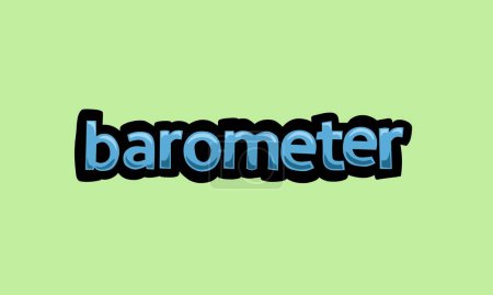 Ilustración de Barometer writing vector design on a green background very simple and very cool - Imagen libre de derechos