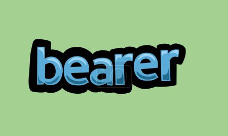 bearer writing vector design on a green background very simple and very cool