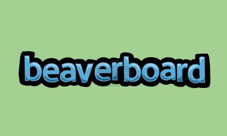 Illustration for Beaverboard writing vector design on a green background very simple and very cool - Royalty Free Image