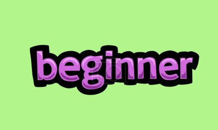 Illustration for Beginner writing vector design on a green background very simple and very cool - Royalty Free Image