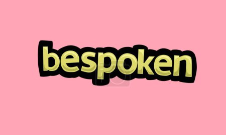Illustration for Bespoken writing vector design on a pink background very simple and very cool - Royalty Free Image