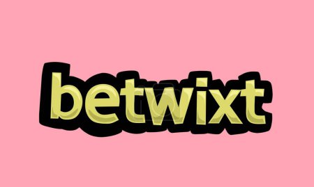 Illustration for Betwixt writing vector design on a pink background very simple and very cool - Royalty Free Image