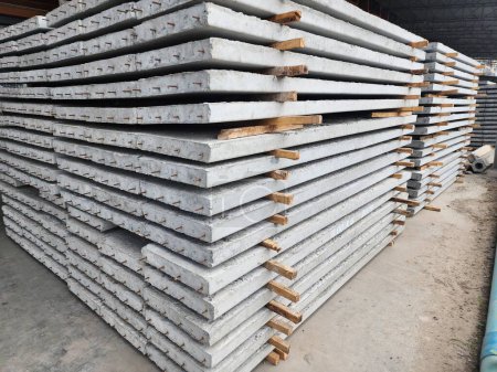 Precast Concrete is cast concrete with high tensile wire as a weight support in the concrete. Can be used to make building foundations to help speed construction.