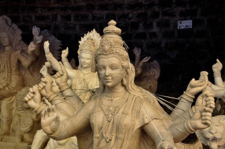 Photo for Making of Goddess Durga Maa Idol - Royalty Free Image