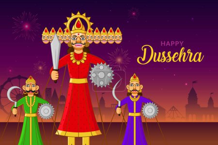 Téléchargez les photos : Ravana Dahan, Happy Dussehra, Navratri et Durga Puja festival de l'Inde - en image libre de droit