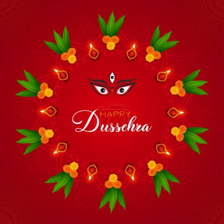 Téléchargez les photos : Happy Dussehra Vijayadashami festival, Navratri, Durga Puja - en image libre de droit