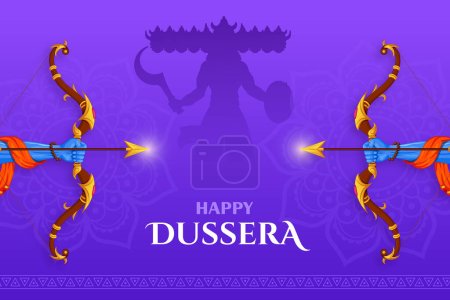 Téléchargez les photos : Guerre du Seigneur Rama et Ravana Happy Dussehra, Navratri et Durga Puja festival de l'Inde - en image libre de droit