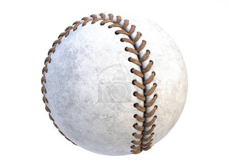 Téléchargez les photos : Rendu 3D d'une balle de baseball sur un fond clair. rendu 3D. - en image libre de droit