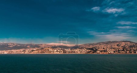Lebanon, Beirut, port Beirut, sea view, sea, open sea, island, blue sky, blue sea, smooth sea, sunny day, clowds
