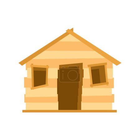 Illustration for Wooden children's hut Cartoon. Vector illustration - Royalty Free Image