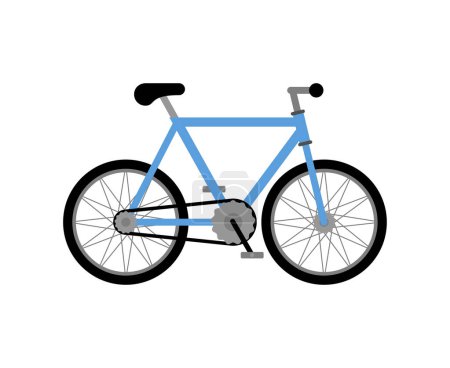 Téléchargez les illustrations : Vélo isolé. Panneau vélo. Illustration vectorielle - en licence libre de droit