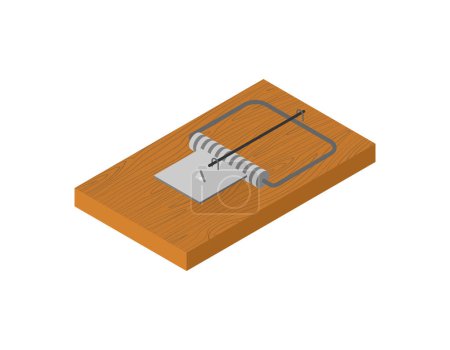 Illustration for Mousetrap isolated. Mouse trap Vector illustration - Royalty Free Image