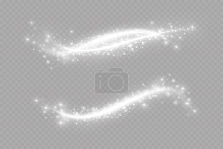 Téléchargez les photos : Spirale magique avec des étincelants.Effet de lumière blanche.Particules de paillettes avec des lignes.. - en image libre de droit