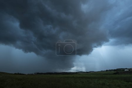 Photo for Dramatic sky and black clouds - Royalty Free Image