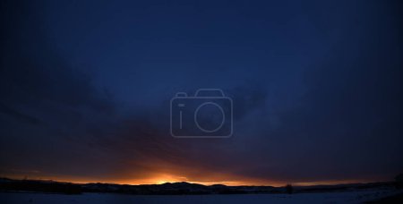 Photo for Dramtic sky in the sun's light - Royalty Free Image