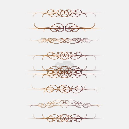 Illustration for Vector Set of calligraphic elements. - Royalty Free Image