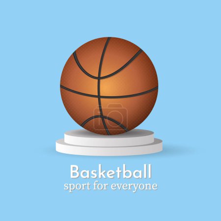Téléchargez les illustrations : Illustration vectorielle concept de basket-ball, sport, jeu, compétition. Balle au centre. Eps 10 - en licence libre de droit