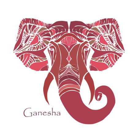 Illustration for Vector illustration background ganesha chaturti. The religion of India is the worship of the gods. - Royalty Free Image